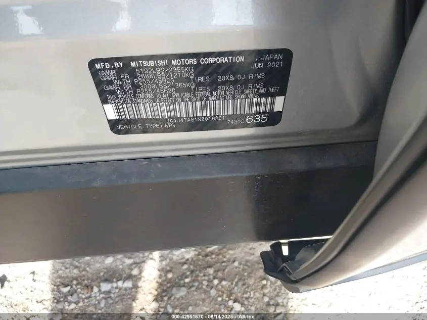 2022 MITSUBISHI OUTLANDER ES 2.5 S-AWC