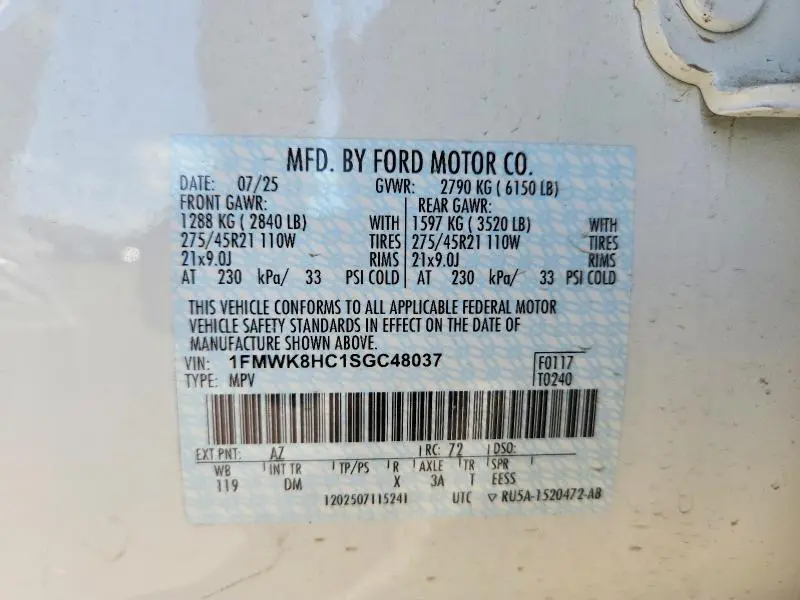 2025 FORD EXPLORER PLATINUM  