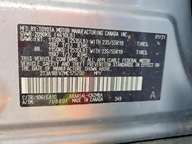 2021 TOYOTA RAV4 XLE PREMIUM  