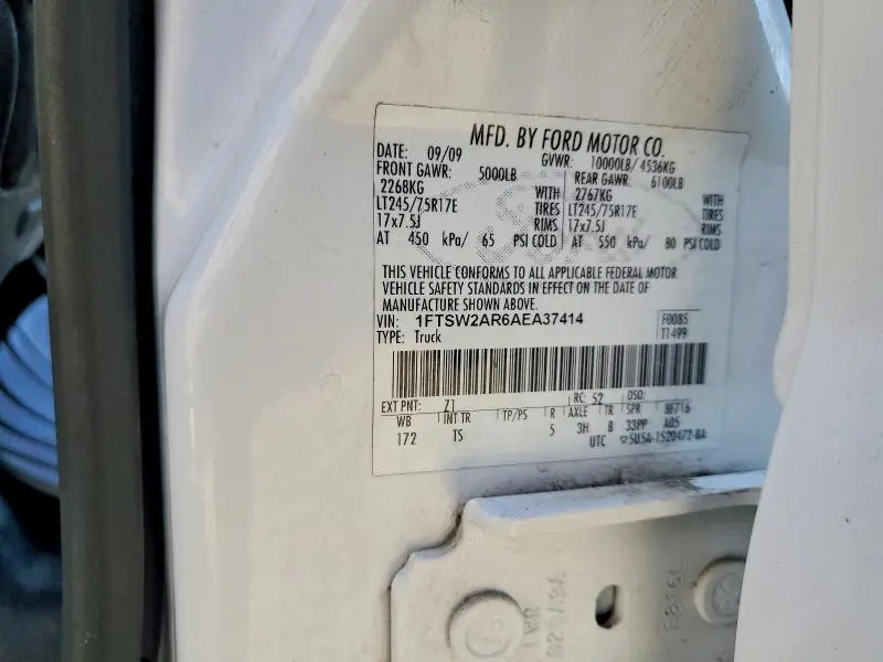 2010 FORD F250 SUPER DUTY  