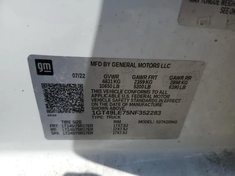 2022 GMC SIERRA K2500 HEAVY DUTY  