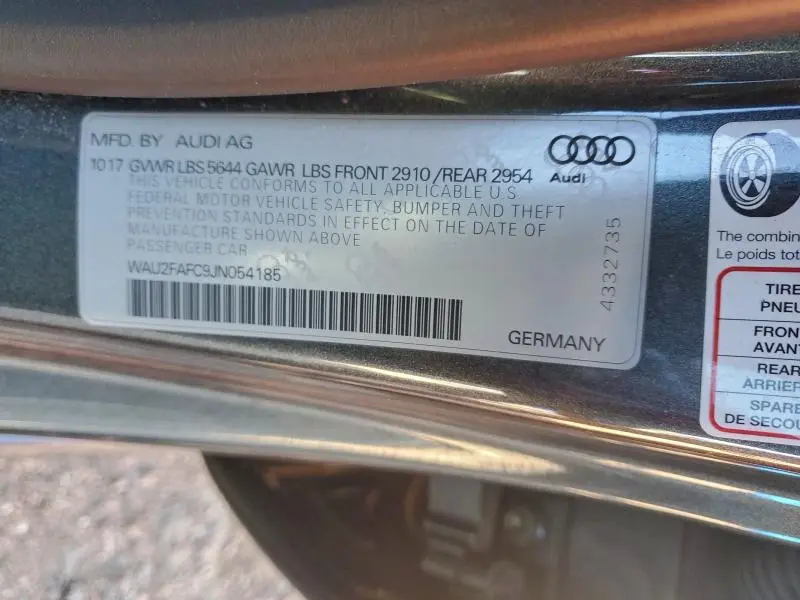 2018 AUDI S7 PRESTIGE  