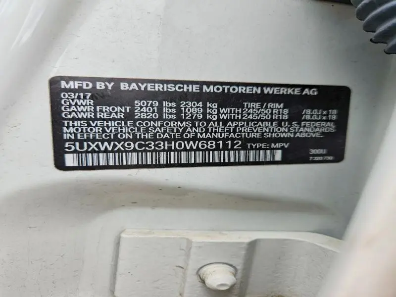 2017 BMW X3 XDRIVE28I  