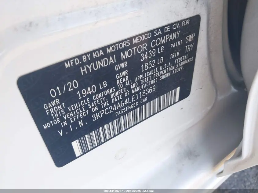 2020 HYUNDAI ACCENT SE