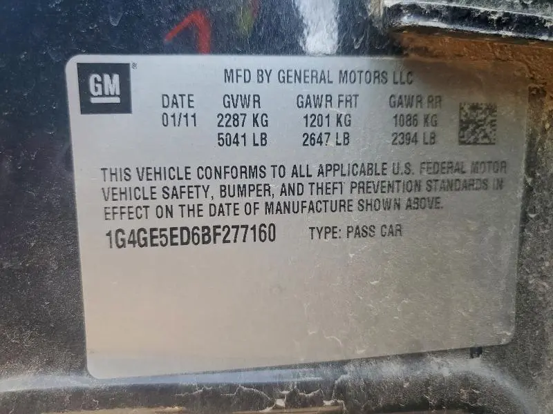 2011 BUICK LACROSSE CXS  