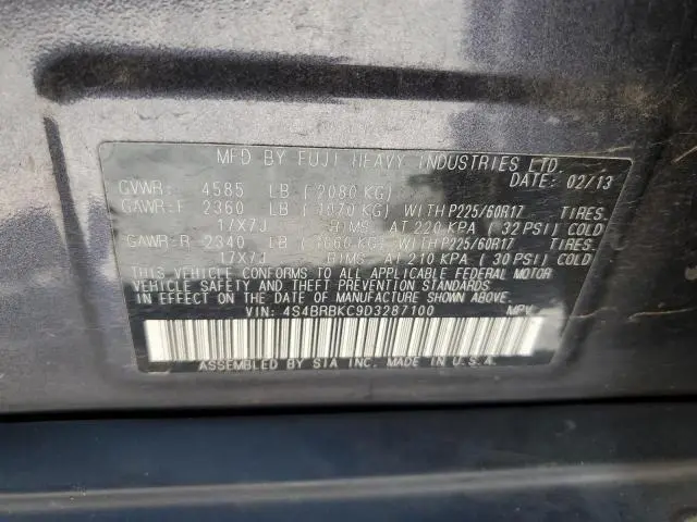 2013 SUBARU OUTBACK 2.5I LIMITED  