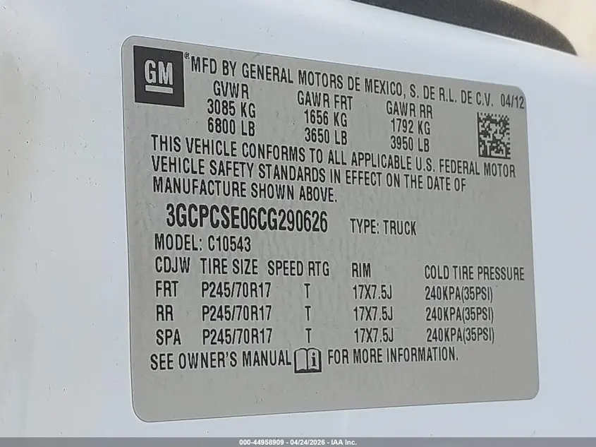 2012 CHEVROLET SILVERADO 1500 LT