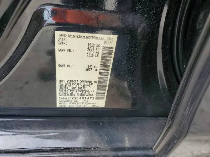 2015 NISSAN ALTIMA 2.5  