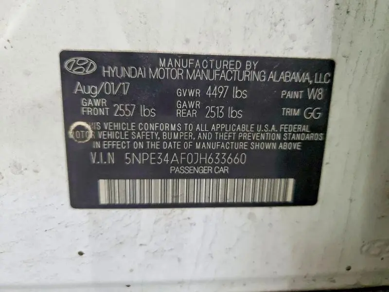 2018 HYUNDAI SONATA SPORT  