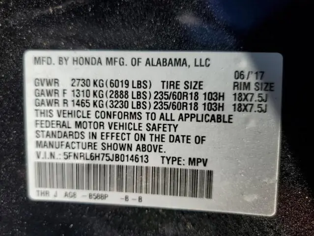 2018 HONDA ODYSSEY EXL  