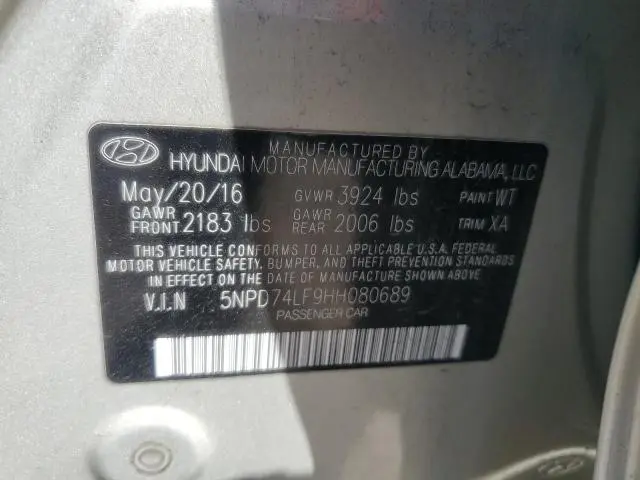 2017 HYUNDAI ELANTRA SE  