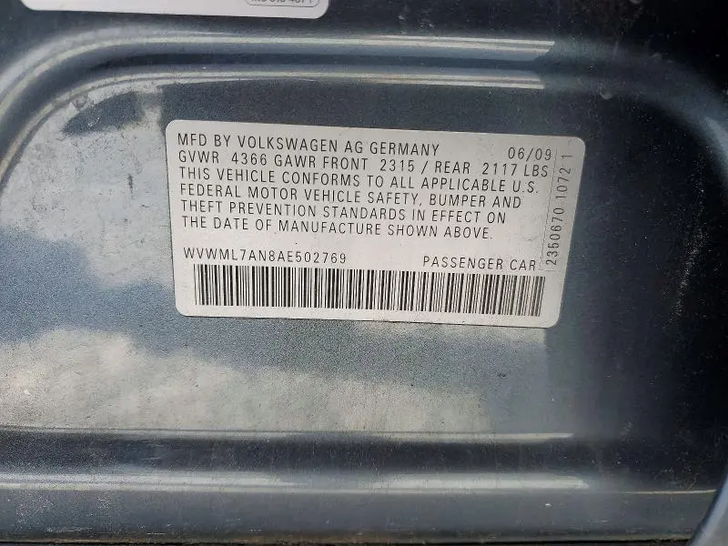 2010 VOLKSWAGEN CC SPORT  