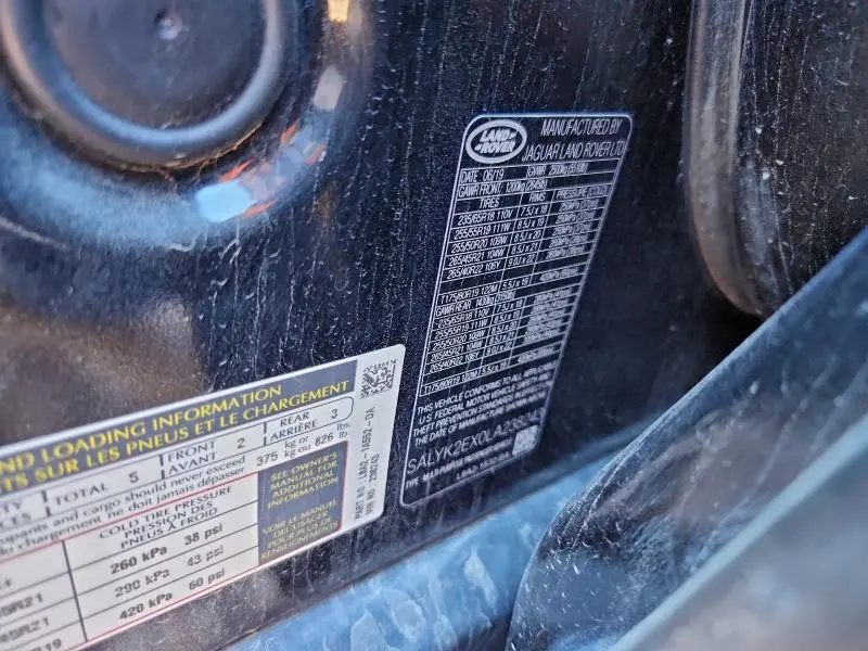 2020 LAND ROVER RANGE ROVER VELAR R-DYNAMIC S  