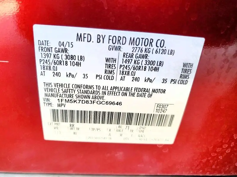 2015 FORD EXPLORER XLT  