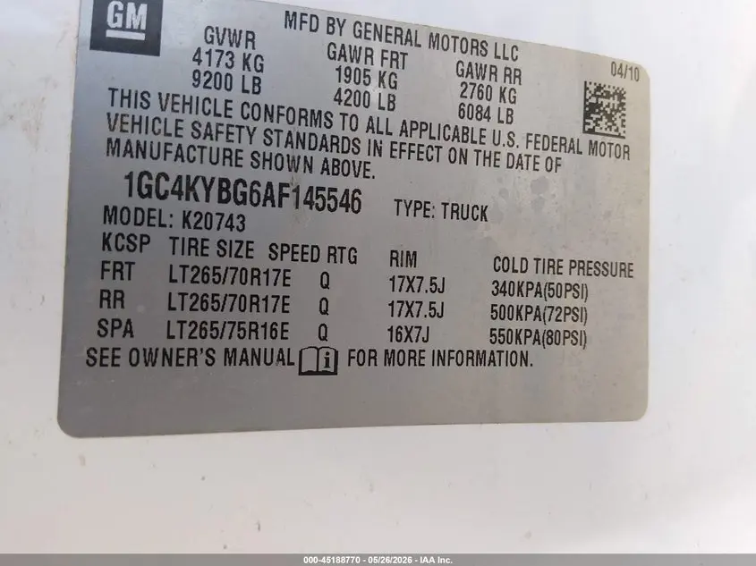 2010 CHEVROLET SILVERADO 2500HD LTZ
