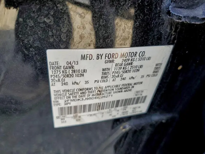 2013 FORD EDGE SEL  