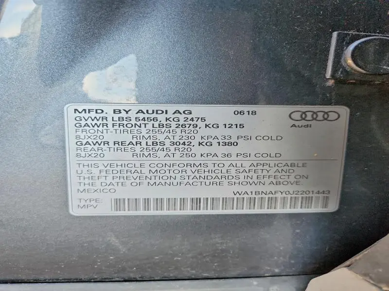 2018 AUDI Q5 PREMIUM PLUS  