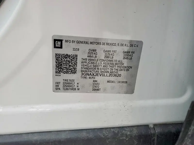 2020 CHEVROLET EQUINOX LT  