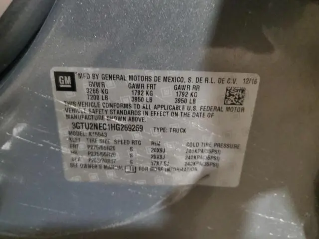 2017 GMC SIERRA K1500 SLT  