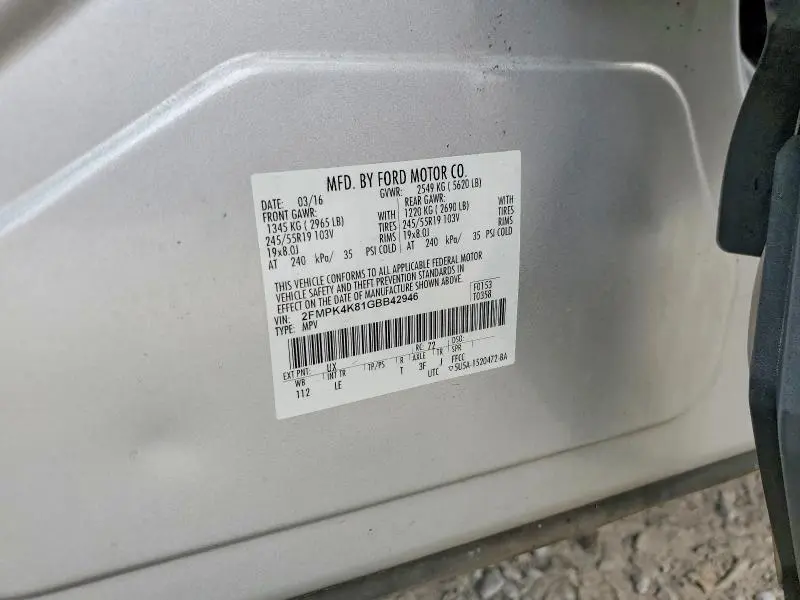 2016 FORD EDGE TITANIUM  