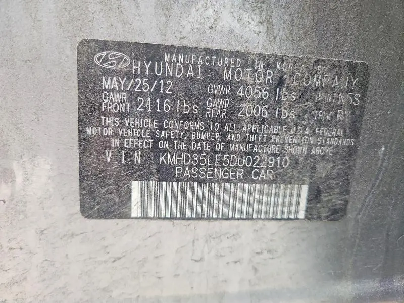 2013 HYUNDAI ELANTRA GT BASE  
