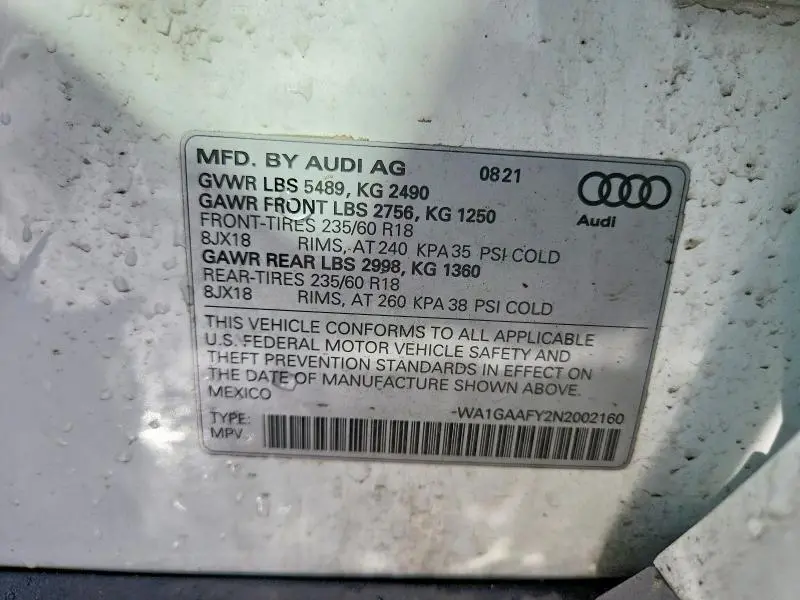 2022 AUDI Q5 PREMIUM 45  