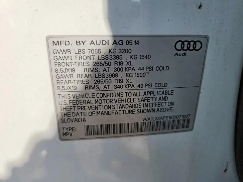2014 AUDI Q7 PREMIUM PLUS  