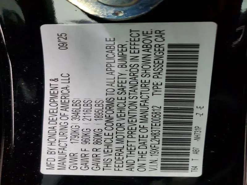 2026 HONDA CIVIC SPORT  