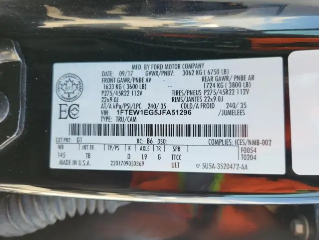 2018 FORD F150 SUPERCREW  