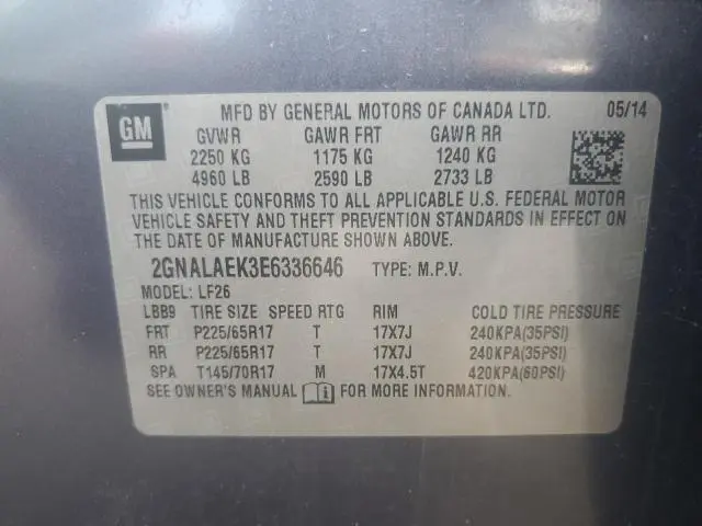 2014 CHEVROLET EQUINOX LS  