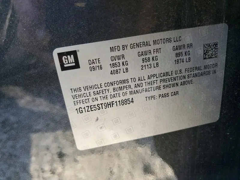 2017 CHEVROLET MALIBU LT  