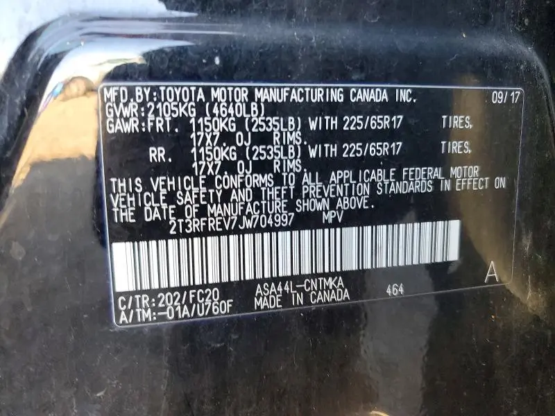 2018 TOYOTA RAV4 XLE  