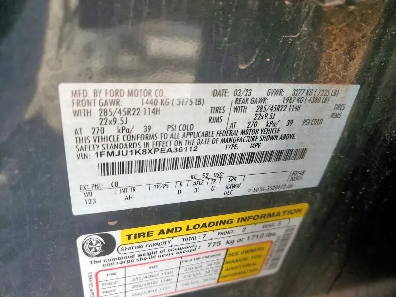 2023 FORD EXPEDITION LIMITED  