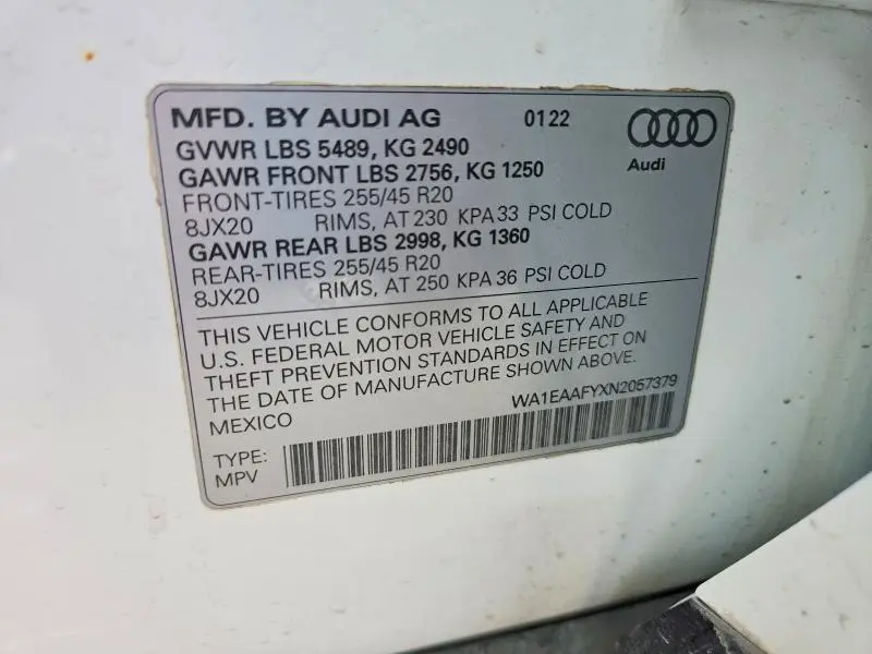 2022 AUDI Q5 PREMIUM PLUS 45  