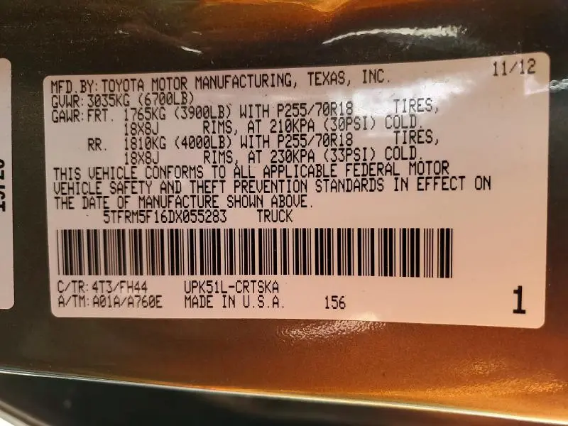 2013 TOYOTA TUNDRA DOUBLE CAB SR5  