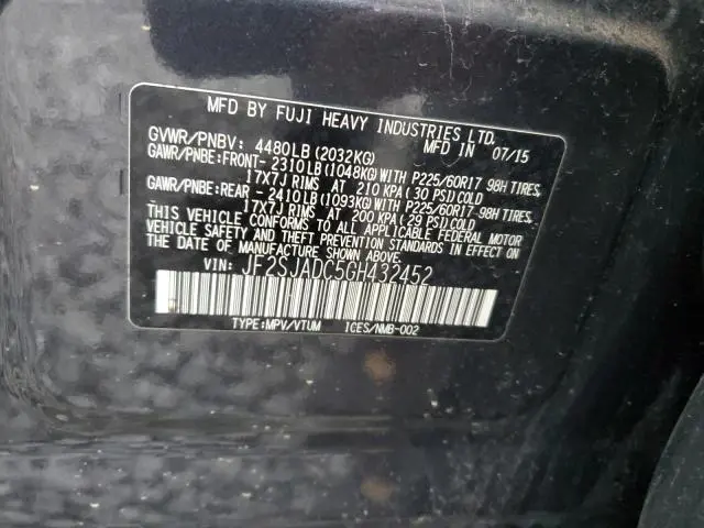 2016 SUBARU FORESTER 2.5I PREMIUM  