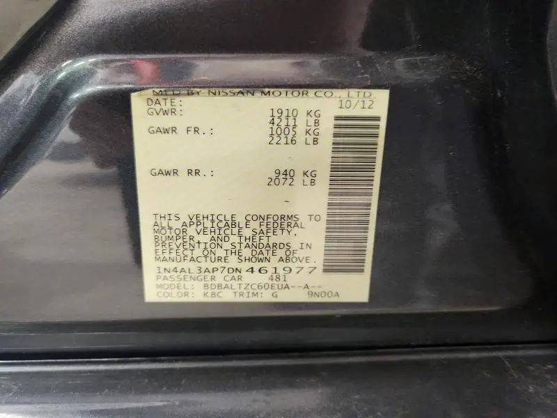 2013 NISSAN ALTIMA 2.5  