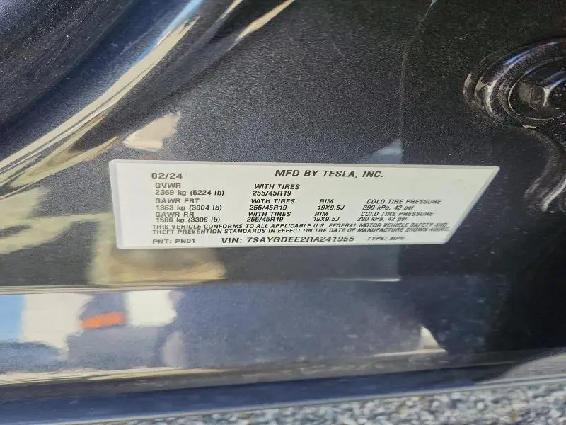 2024 TESLA MODEL Y   