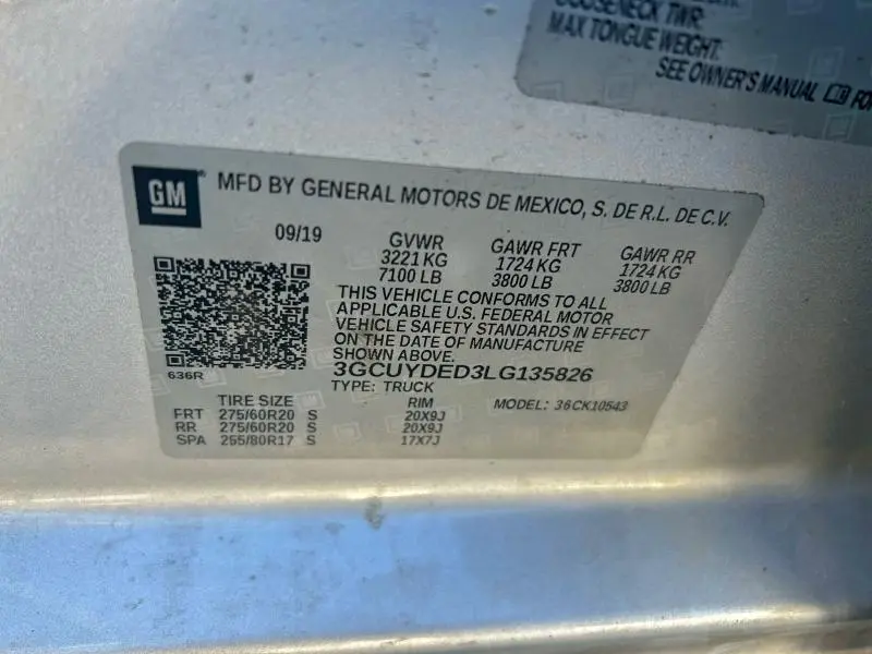 2020 CHEVROLET SILVERADO K1500 LT  