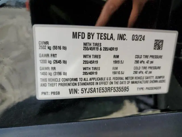 2024 TESLA MODEL S   