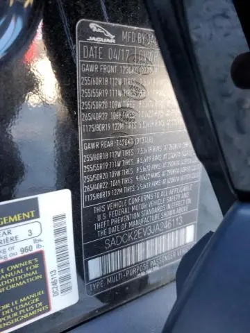 2018 JAGUAR F-PACE PRESTIGE  