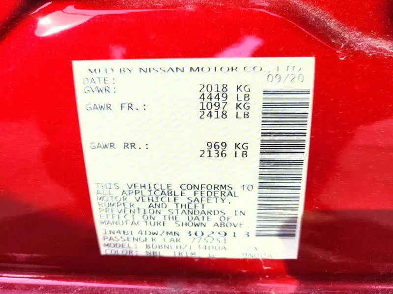 2021 NISSAN ALTIMA 2.5 SV  