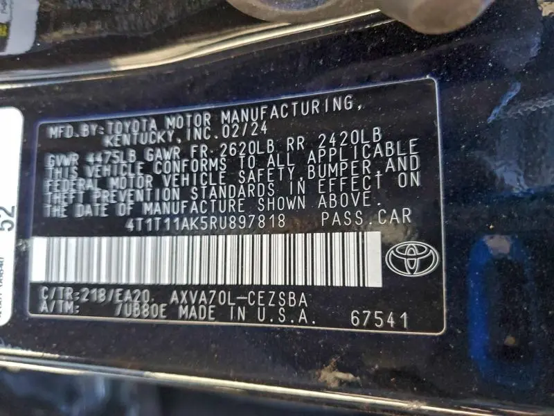 2024 TOYOTA CAMRY SE NIGHT SHADE  