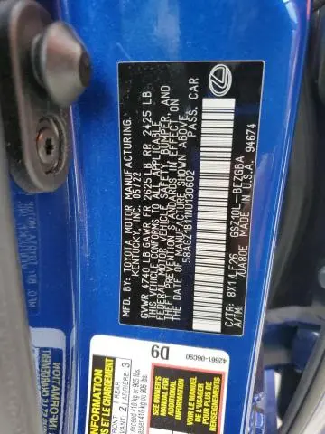 2022 LEXUS ES 350 BASE  
