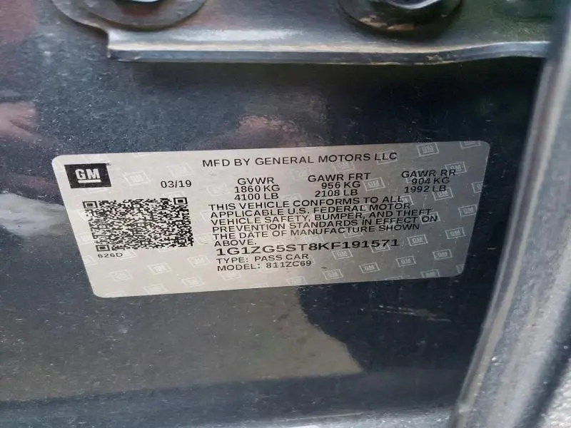 2019 CHEVROLET MALIBU RS  