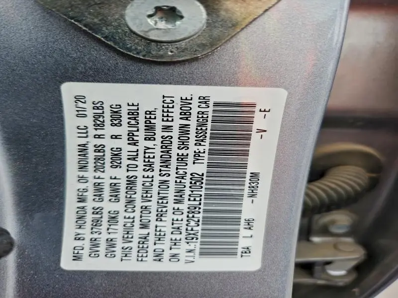 2020 HONDA CIVIC SPORT  