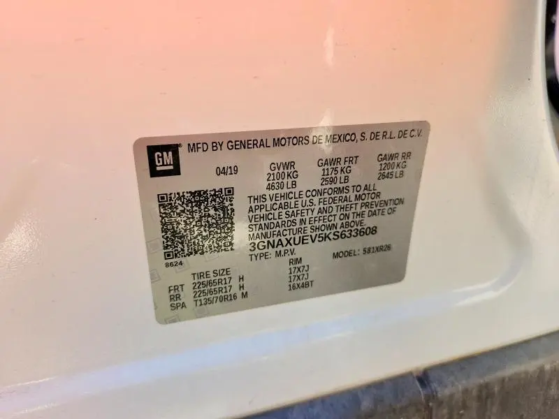 2019 CHEVROLET EQUINOX LT  