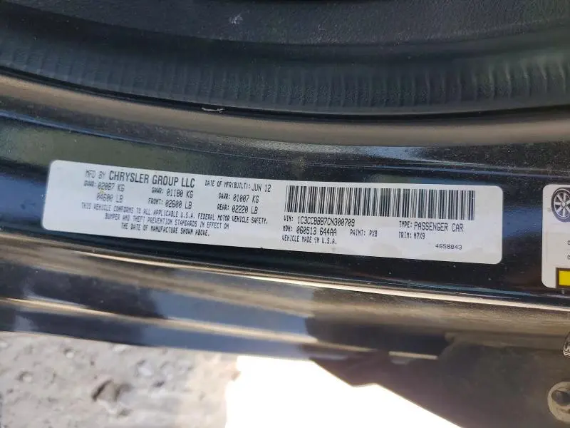 2012 CHRYSLER 200 TOURING  
