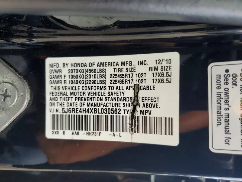 2011 HONDA CR-V SE  