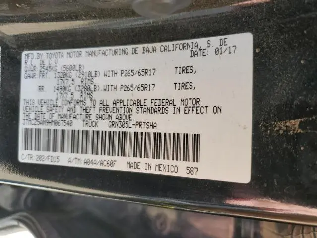 2017 TOYOTA TACOMA DOUBLE CAB  